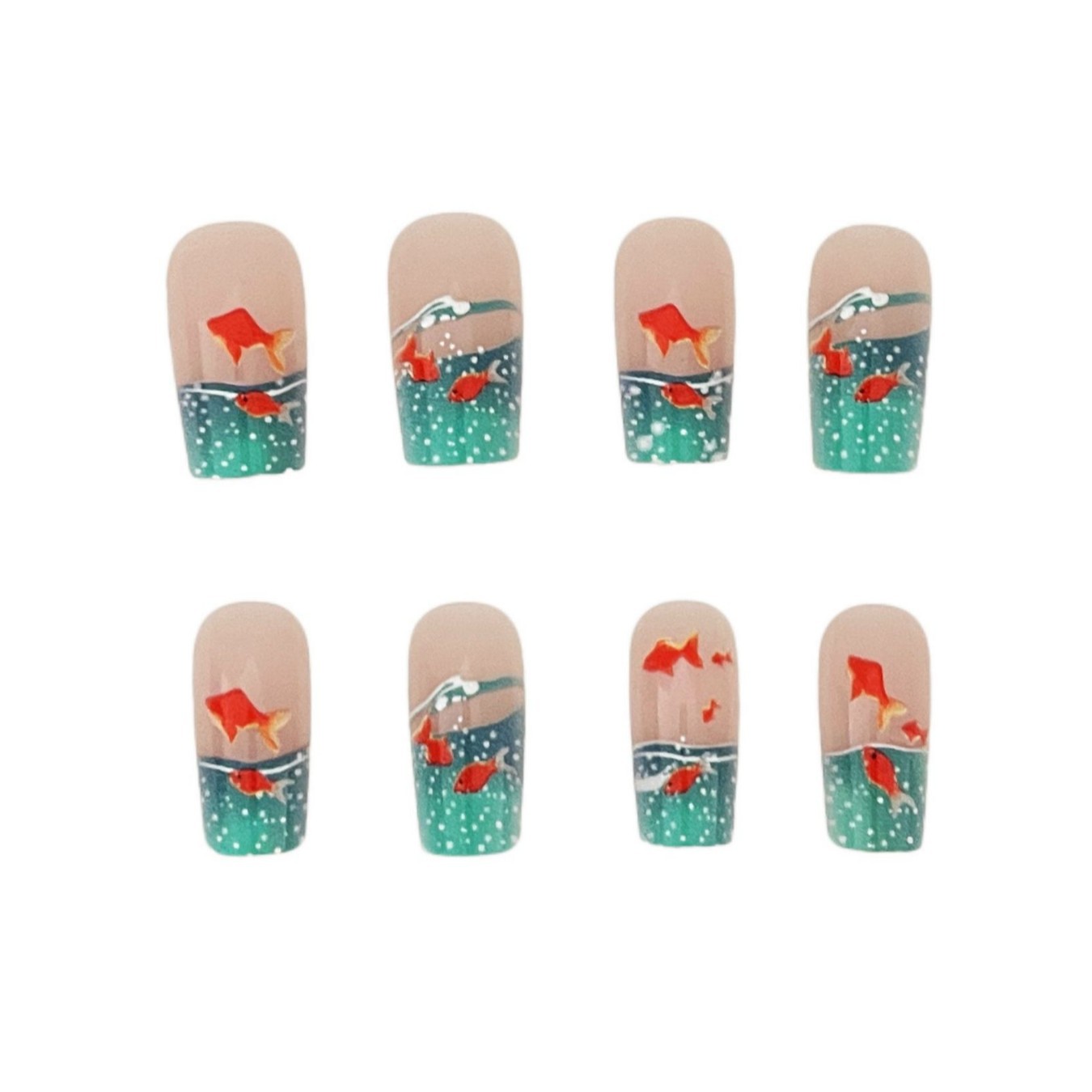 Mid-square Blue Glaze Goldfish Wear Armor 24 Pieces Removable 5