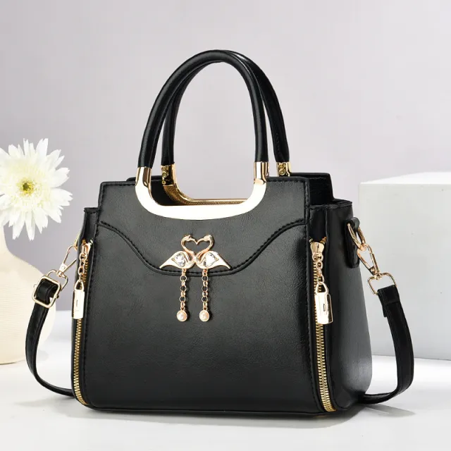 Retro Portable Crossbody Large Capacity Commuter Bag Black - Shop at LoveMi