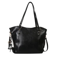 New Retro Commuter Tote Bag - Black - View 1
