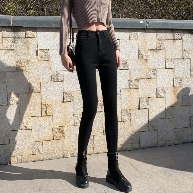 Slim Fit Stretch Tight Pencil Pants Black - Shop at LoveMi