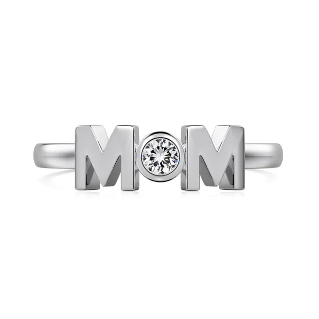 MOM Design Refined And Simple Personality Ring Platinum - Shop at LoveMi