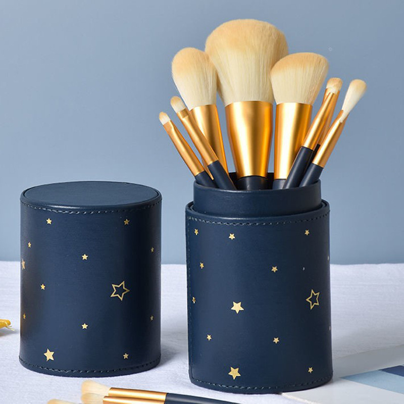 Soft Hair Set Eye Shadow Blush Powder Makeup Brush Full Set Blue - Shop at LoveMi