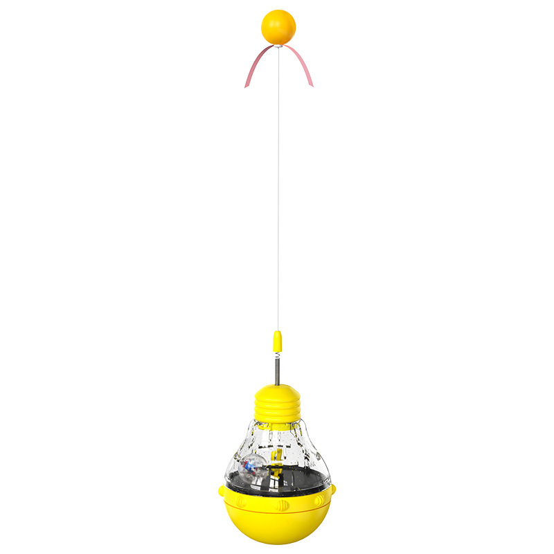 Bulb Tumbler Cat Toy Yellow