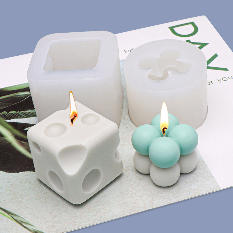 Ball Cube Cheese Aromatherapy Candle Silicone Mold