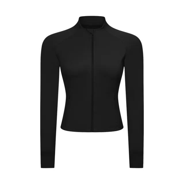 Slim fit Yoga Wear Long Sleeve Tup Cardigan Black - Shop at LoveMi