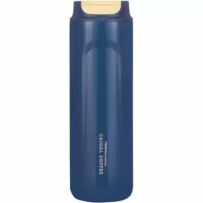 Stainless Steel Portable Outdoor Pour-Over Coffee Mug With Press Rod
