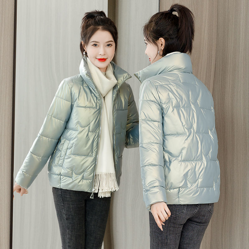 Womens Short StandUp Collar Padded Down Jacket With Cotton Padding