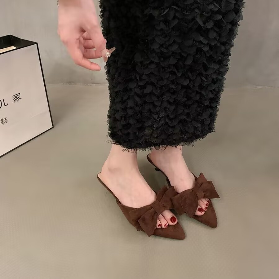 High-heeled, Pointed-toe, Fairy-style High-heel Sandals