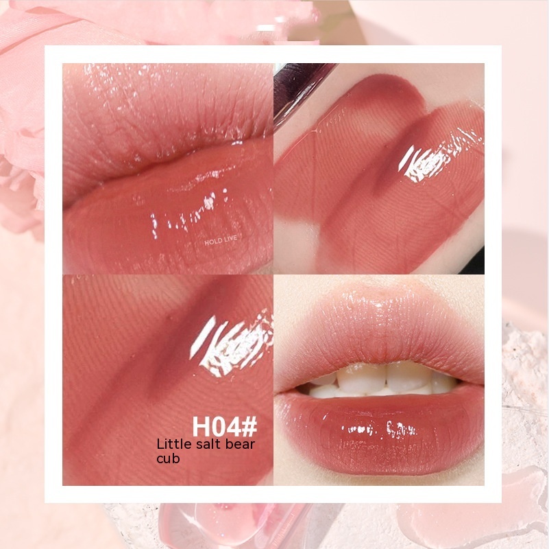 Mirror Light Ripple Lip Gloss Water Light Mirror Lipstick Glass Lacquer H04 Little Salt Bear - Shop at LoveMi