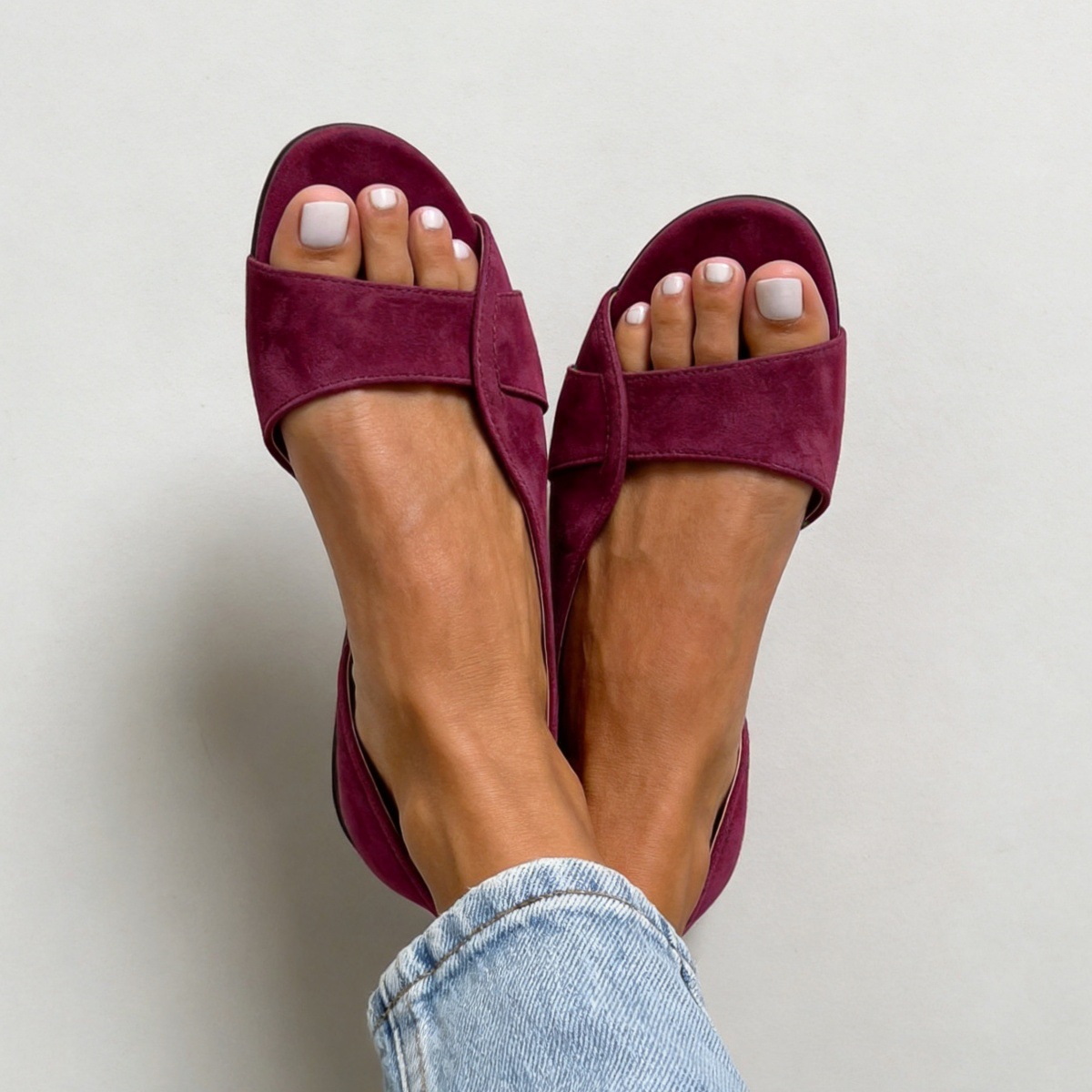 Womens Casual Solid-color Open-toe Sandals