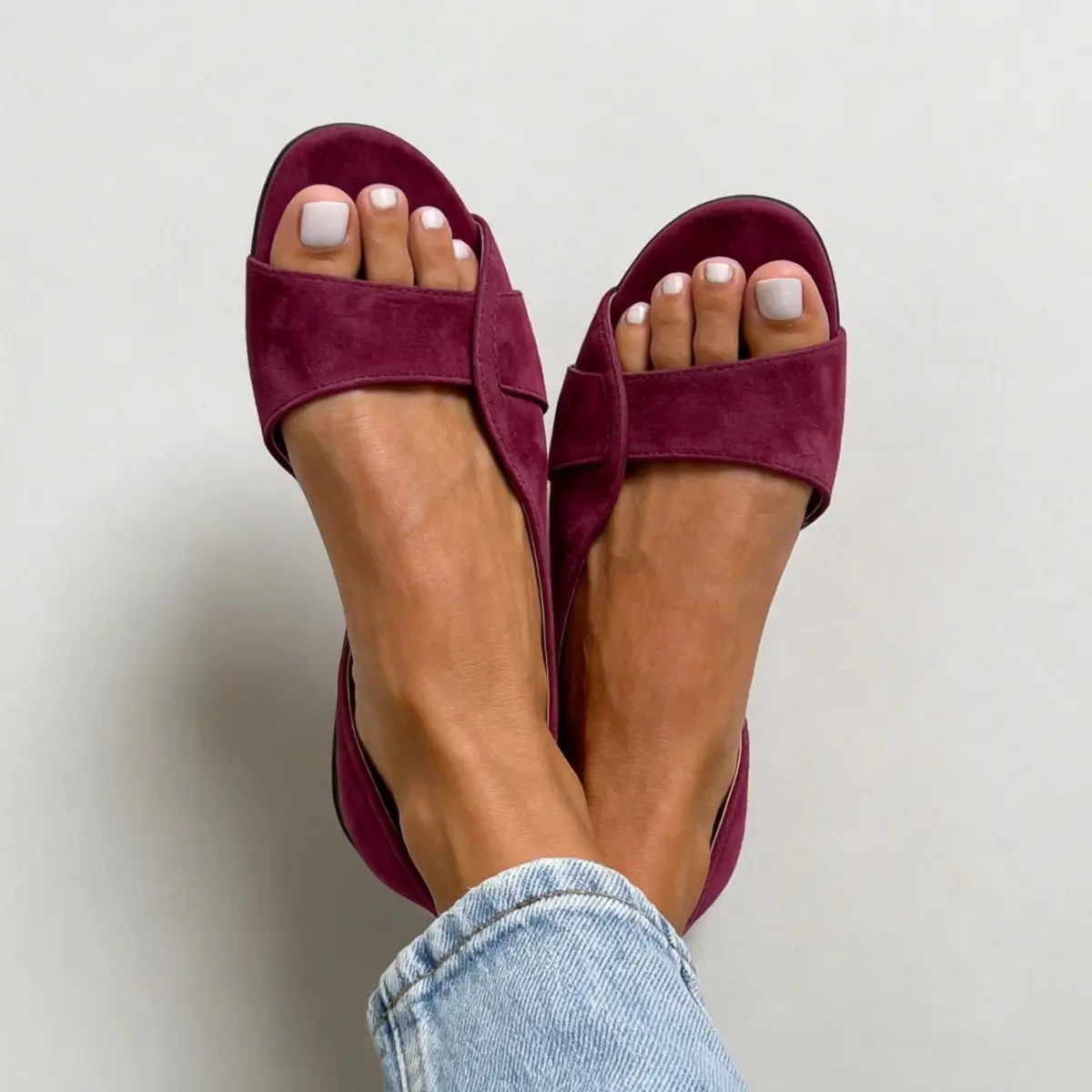 Womens Casual Solid-color Open-toe Sandals