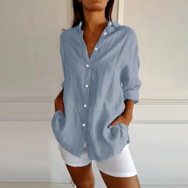 New Women's Spring And Summer Long Sleeves Plaid Printed Shirt Mcs01418 - Shop at LoveMi