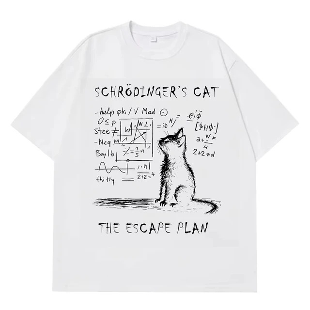 Mens Quantum Mechanics Creative Print Short Sleeve