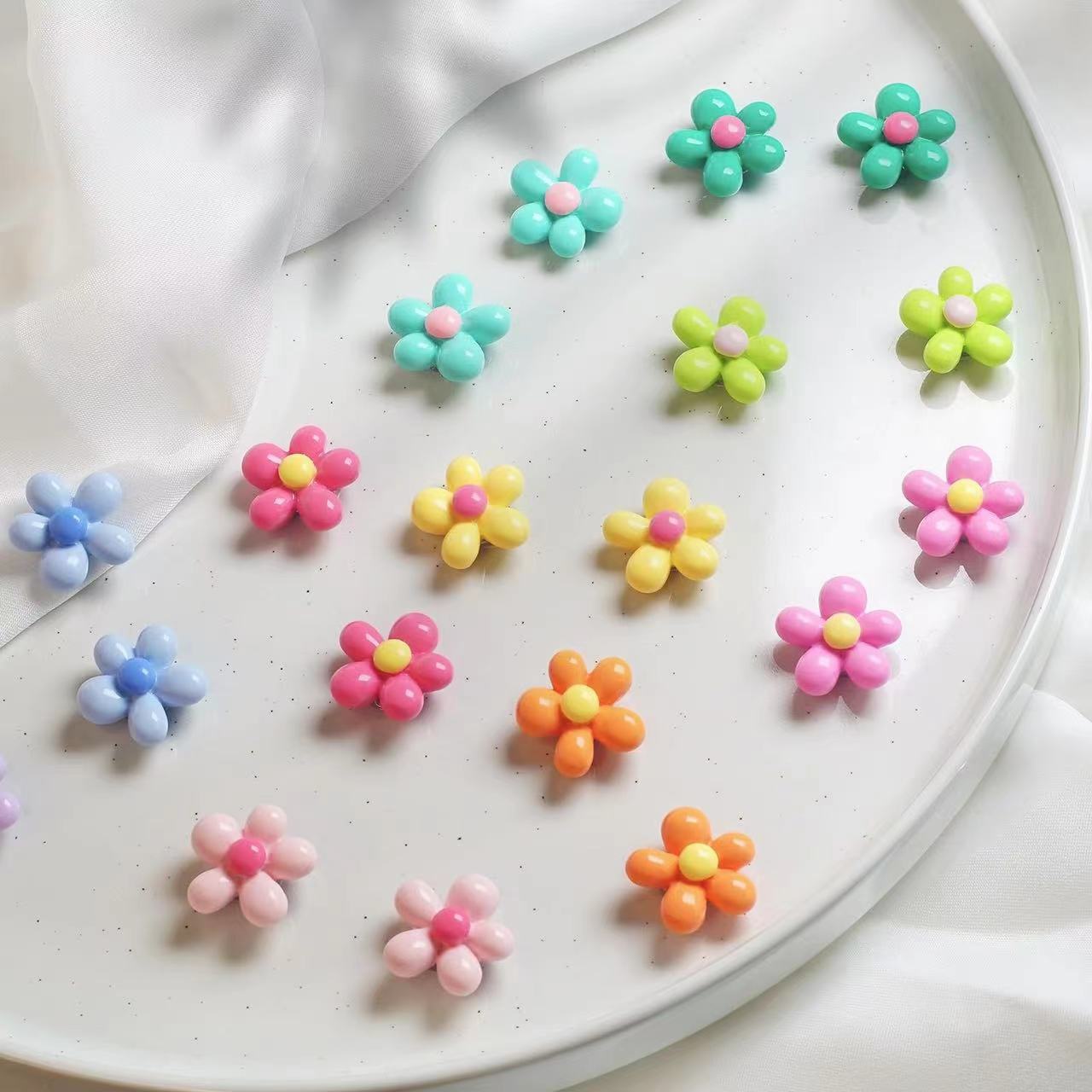 3D Five-Petal Flower Magnetic Fridge Magnet Set
