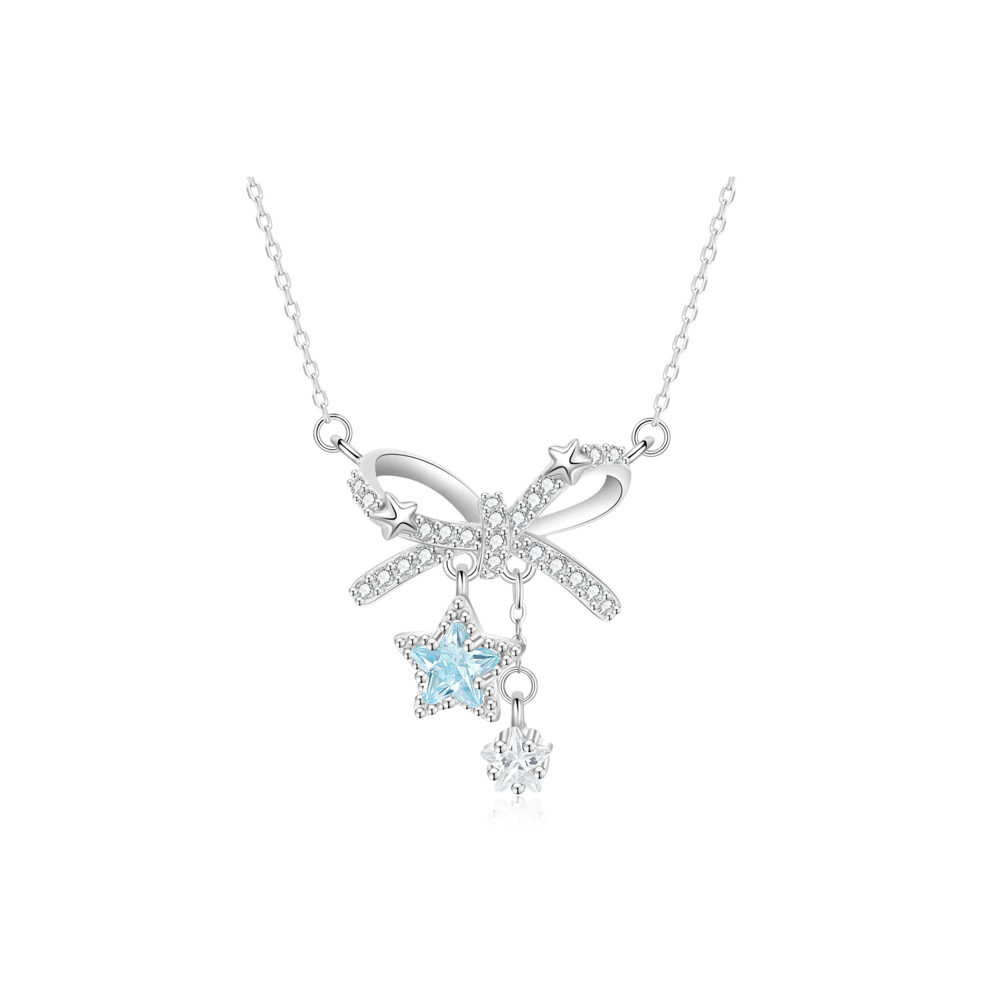 Sterling Silver Bow Necklace
