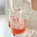 500Ml Cup Lid Butterfly Straw