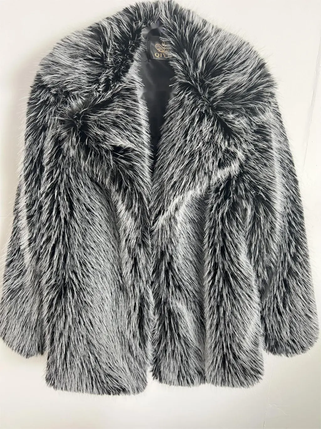 Fur Mid-length Coat Suit Warm Fur Coat - Gray