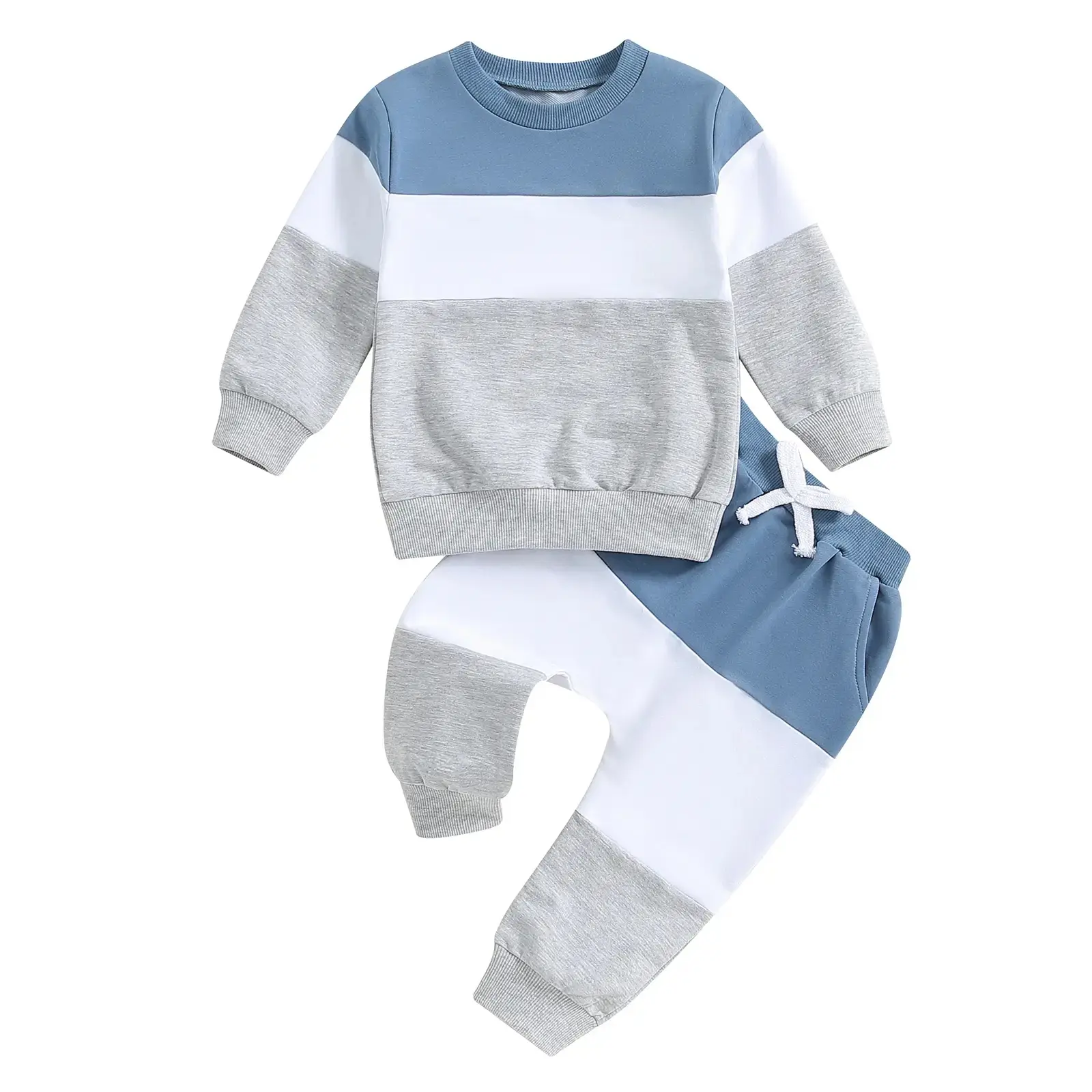 Boys And Girls Round-neck Long-sleeve Pants Set