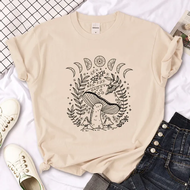 Witch Triple Moon Gothic Sun Tshirt Women Y2K Tee Female Des Style 11601 M - Shop at LoveMi
