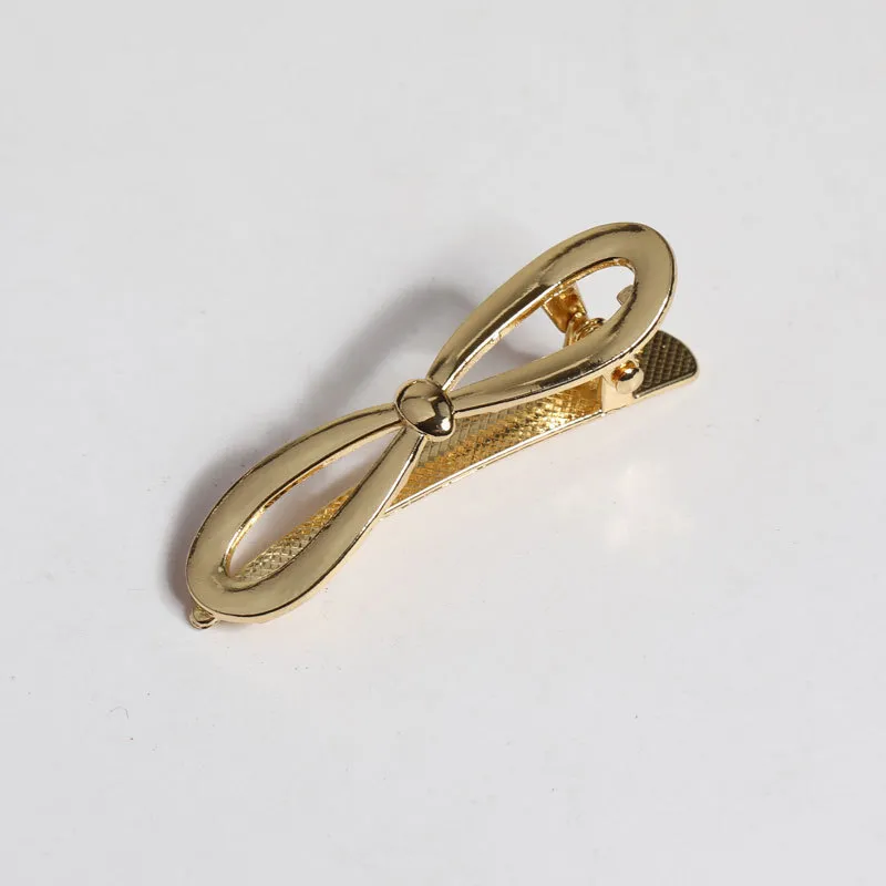 Fashion Metal Cold Style Bow 8 Alloy Barrettes - Gold