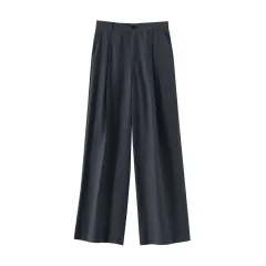 Women's Casual Draped Pants - Black - View 1