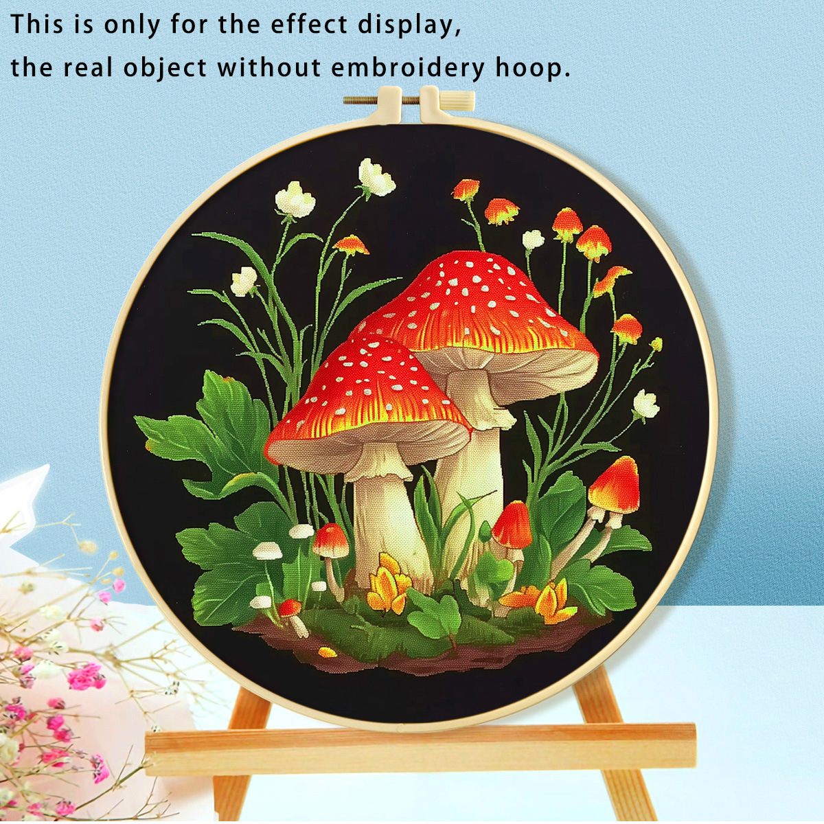 Mushroom Embroidery Handmade Material Package DIY Kit