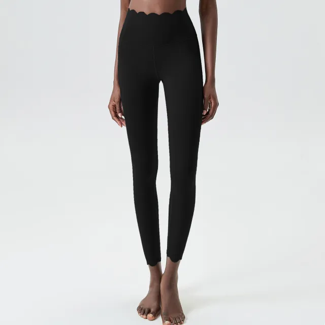 Small Wave Yoga Pants Plus Size Lycra Milk Leather Tight Trousers For Women Black - Shop at LoveMi