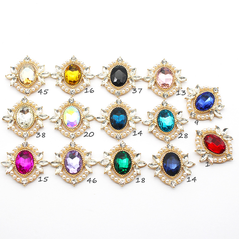 Glass Openwork Rhinestone Jewelry For Headwear And Bag Accessories