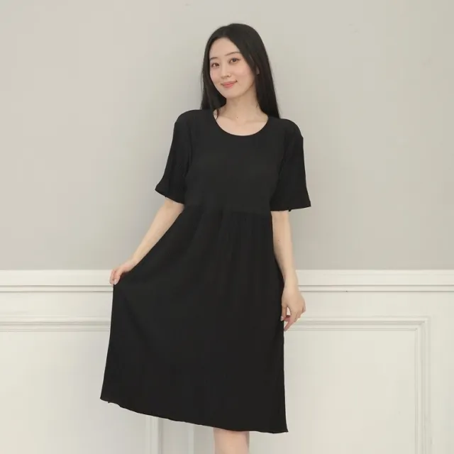 Comfortable Nightdress Women's Short Sleeve Floral Slimming Dress Black 13 - Shop at LoveMi