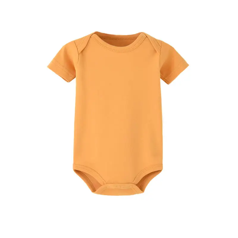 Baby Short-Sleeve Cotton Romper Bodysuit for Infants and Toddlers