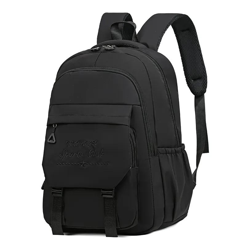 Contrast Color Schoolbag Women's Shoulder Large Capacity - Black
