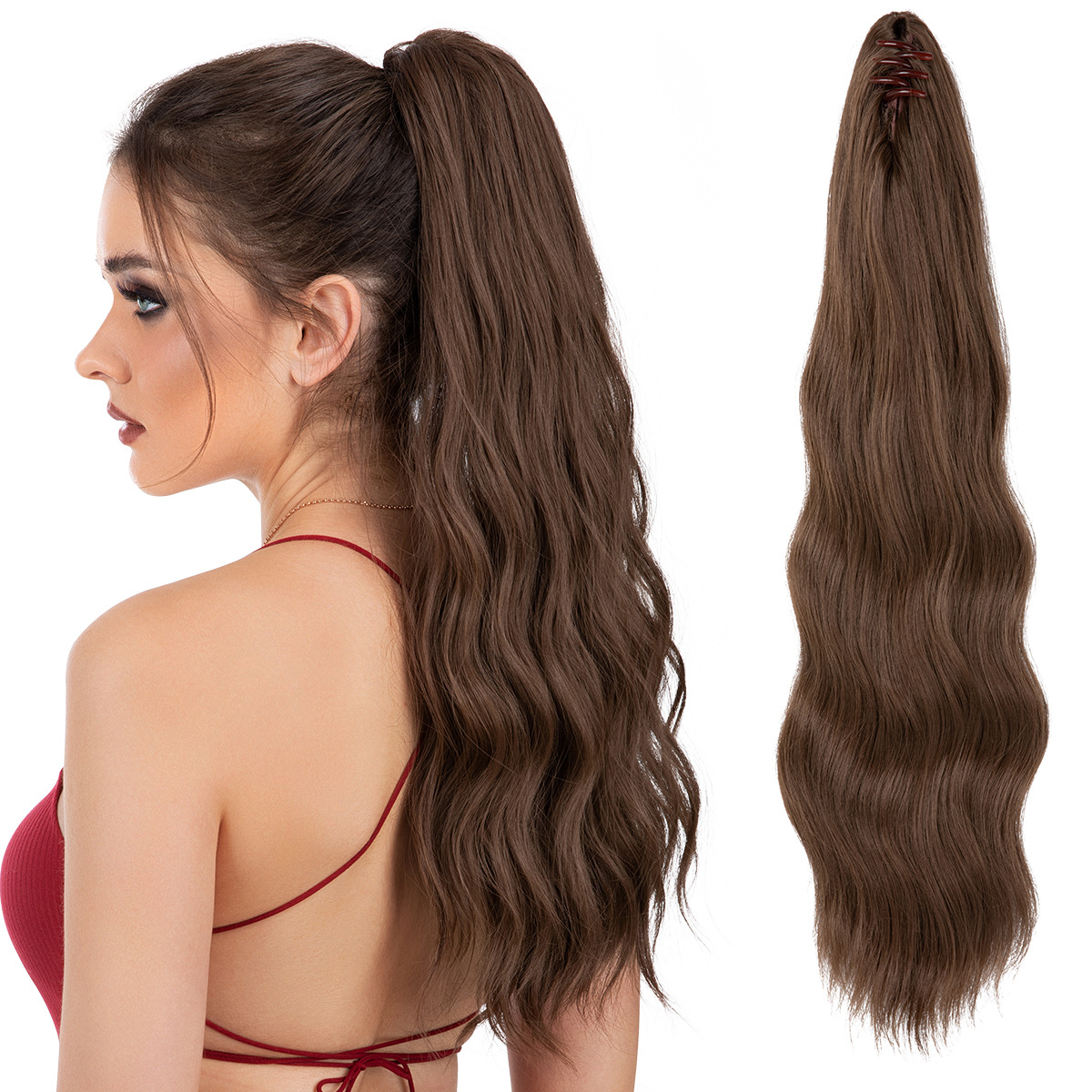 European And American Womens Wigs With Long Ponytails