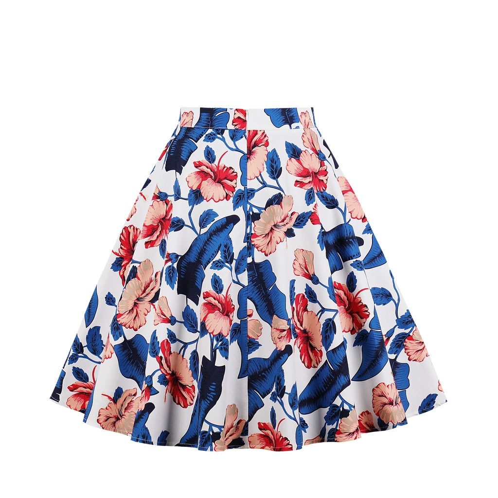 Title 8, A-line skirt featuring a rose flower and animal...