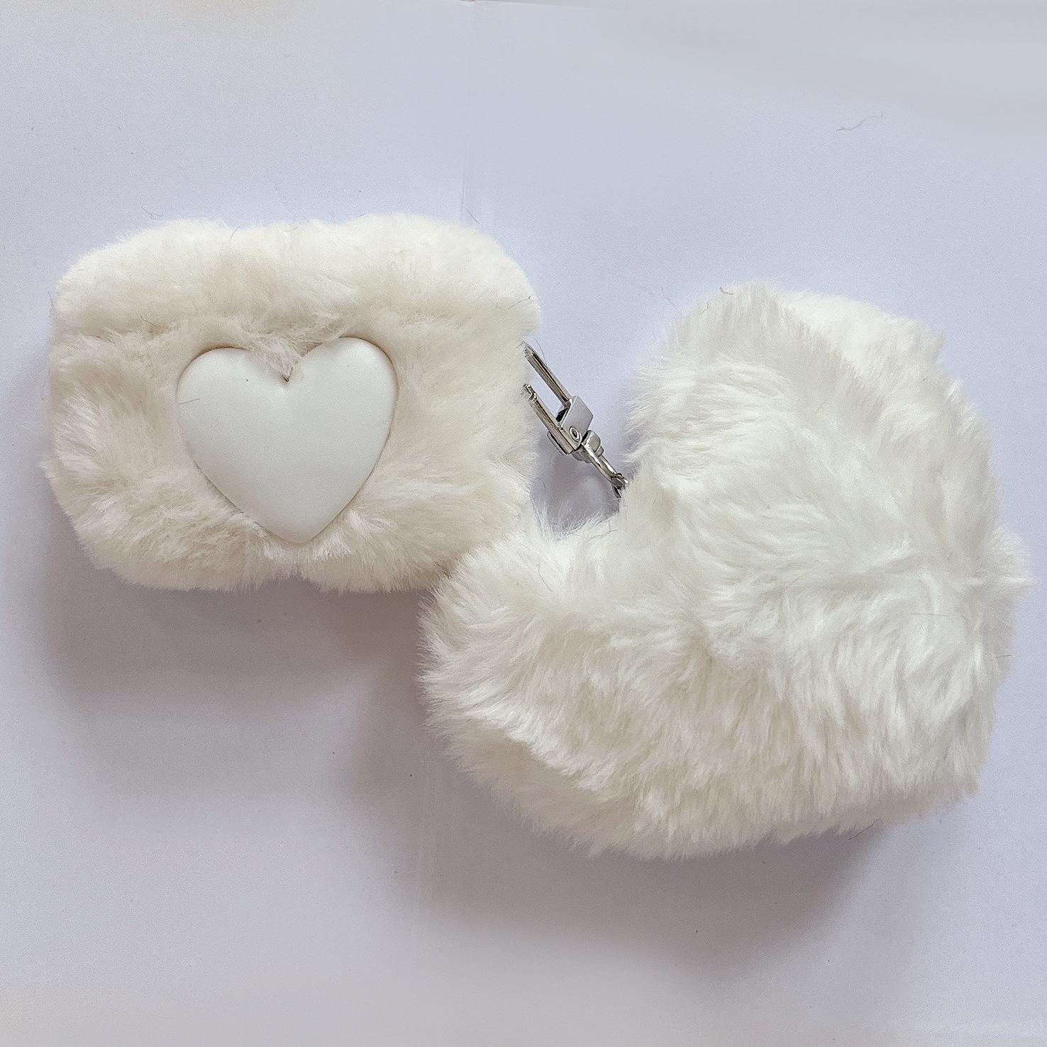 White Plush Loving Heart