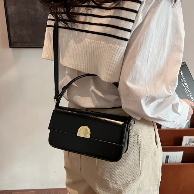 Women's Retro Fashion Shoulder Bag Design Black - Shop at LoveMi
