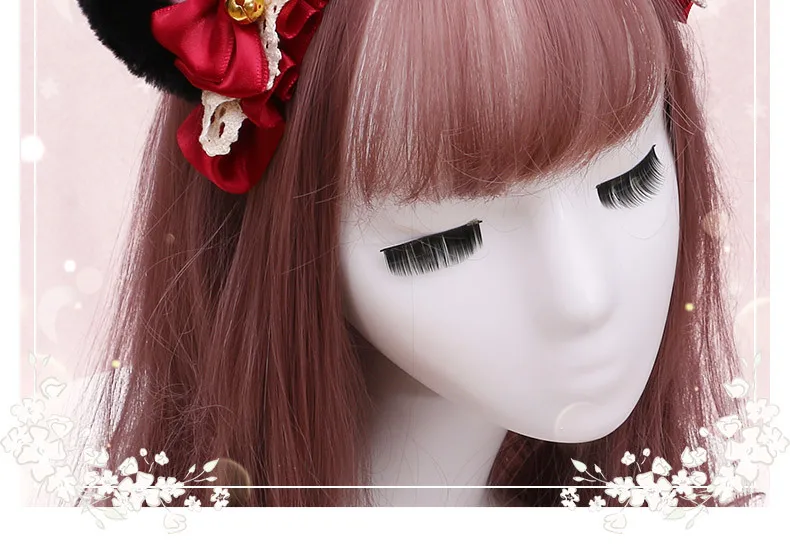 Title 1, Lolita hair ornament Plush cat ear Lolita headd...