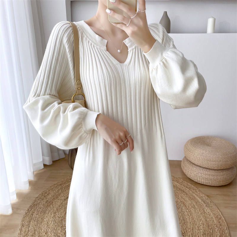 Title 5, Long Sweater Dress Over The Knee Women Wear Loo...