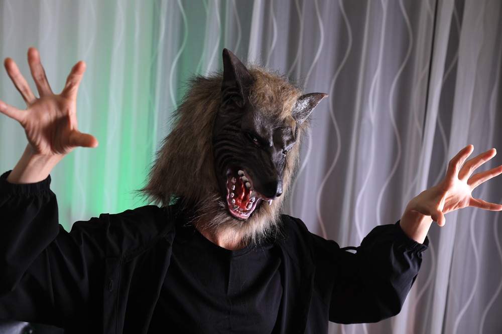 Title 11, Volledige wolfskop capuchonmasker voor cosplay ...