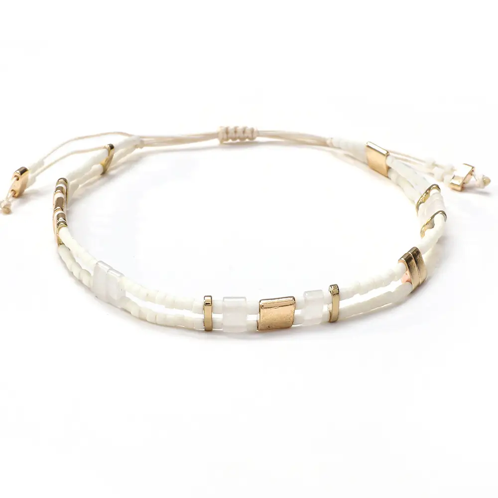 Bohemian Ethnic Style Simple Tila Beads Woven Beads Bracelet