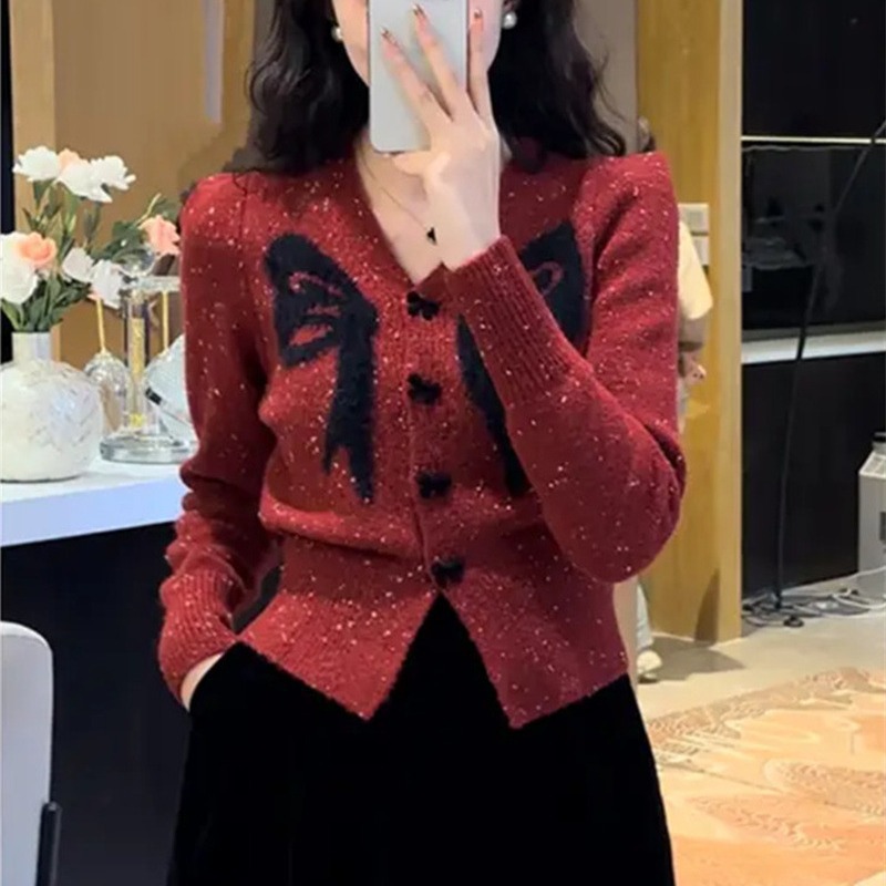 Butterfly Knitted Red