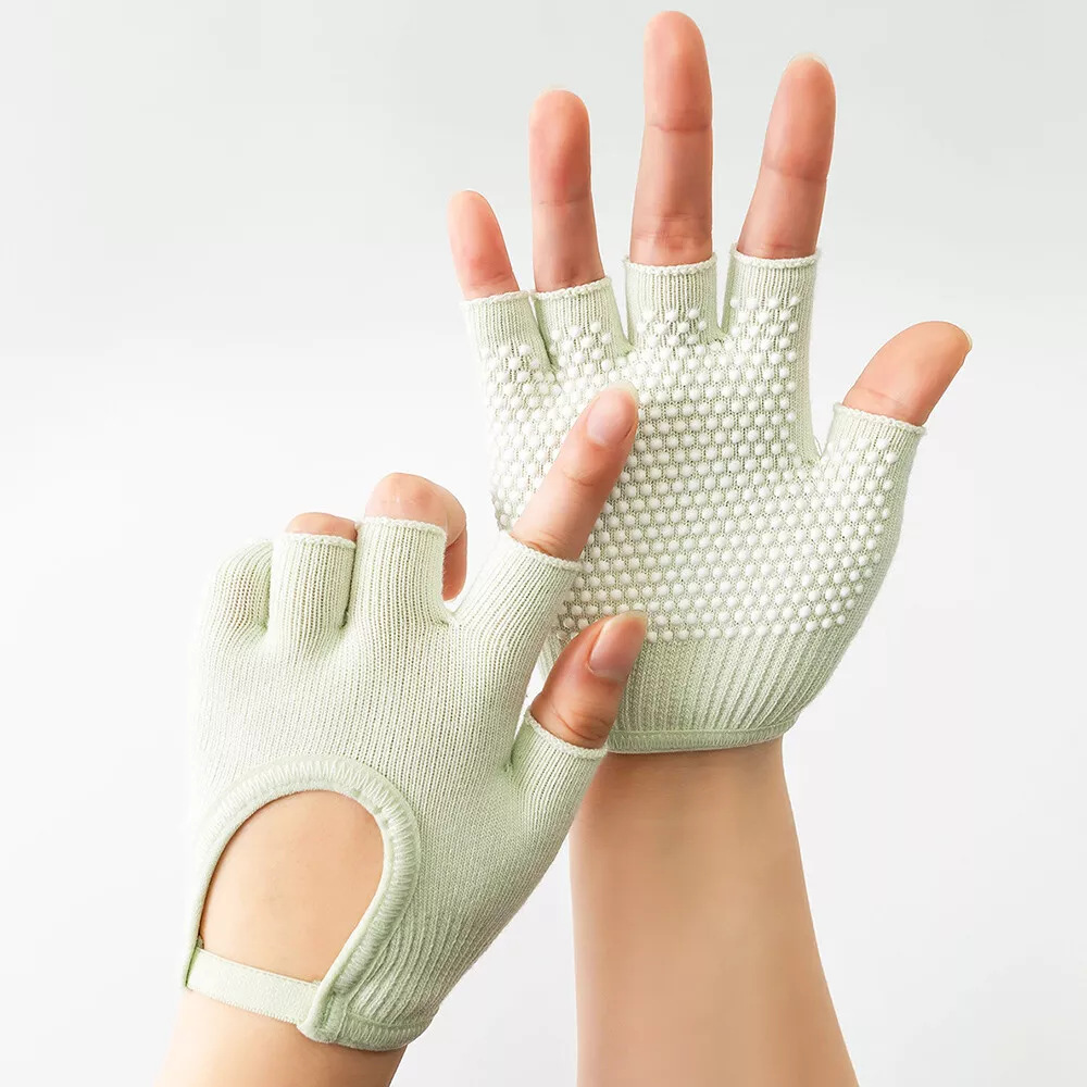 Non-slip Aerial Yoga Cotton Breathable Half-finger Gloves