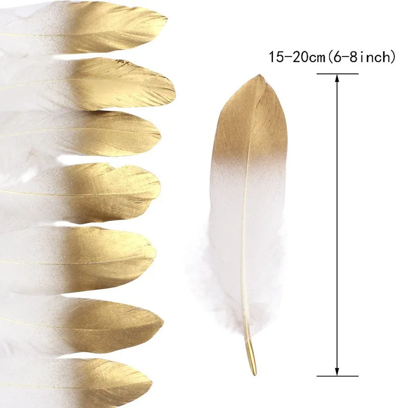 Title 4, Colorful soft goose feather decorations for cra...