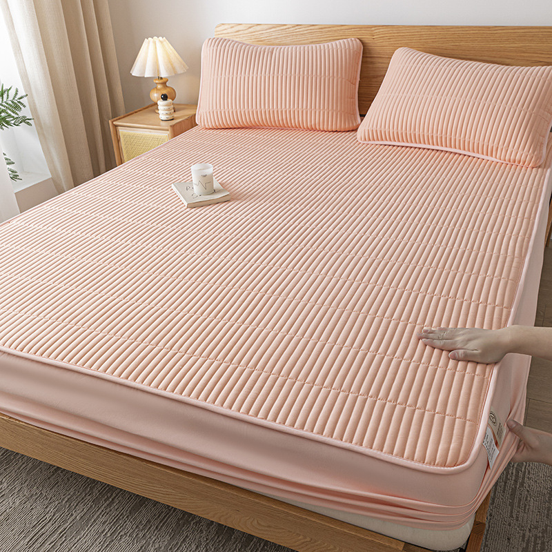 Quilted Waterproof Fitted Sheet For Single Beds Home Use Double Mattress Cover
