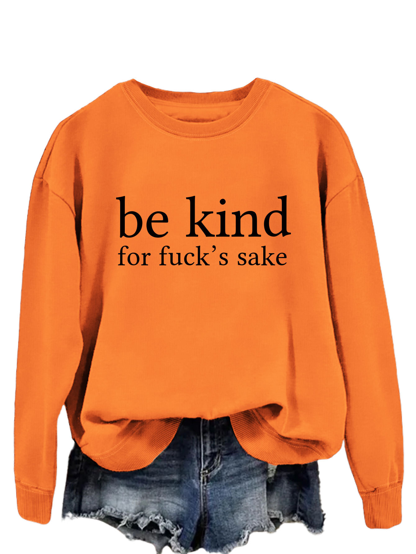 Orange Sweater Black Font