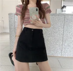 Anti-exposure A- Line Skirt Women - Black - View 1