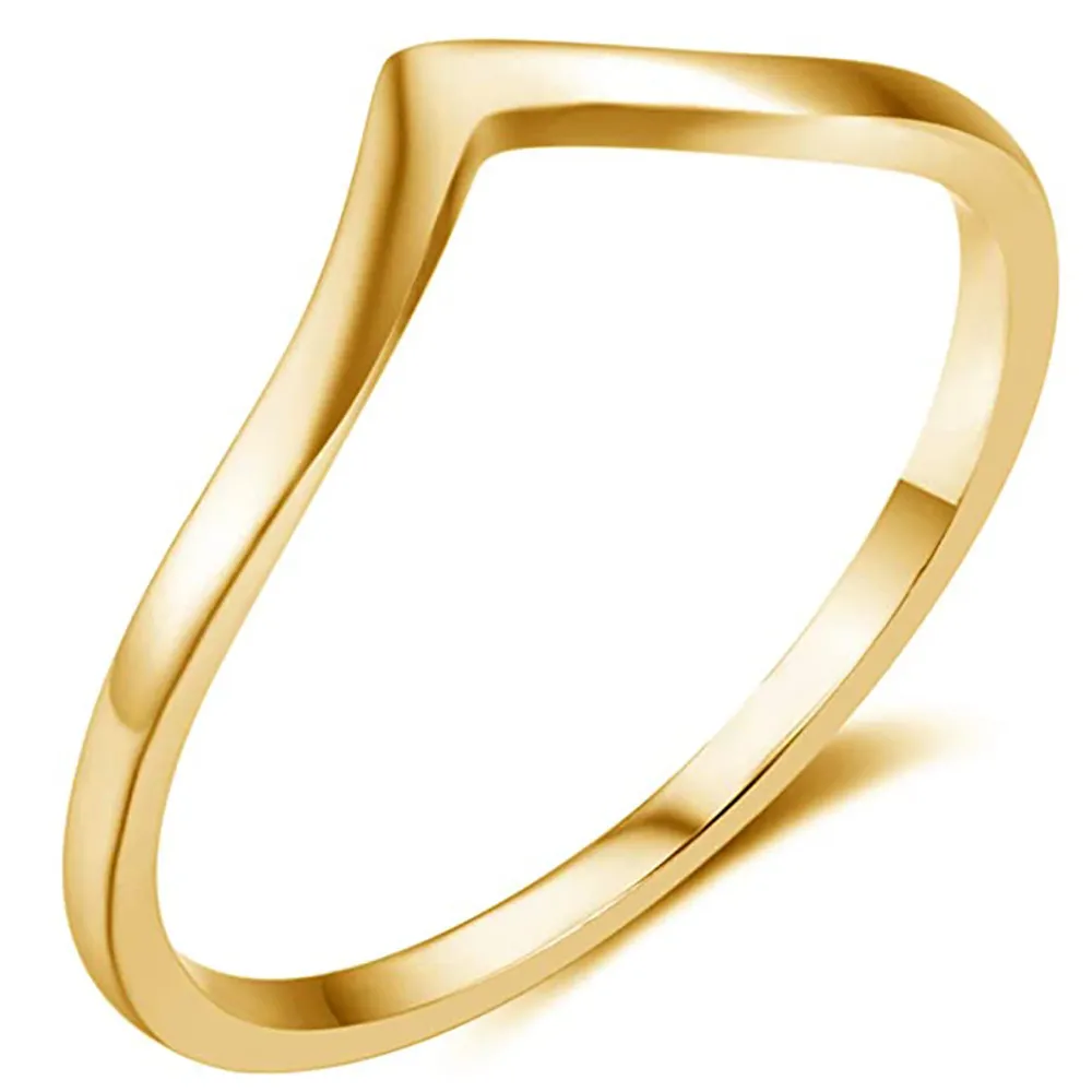 Geometric Arc Ring Simple And Fashionable Women - Gold