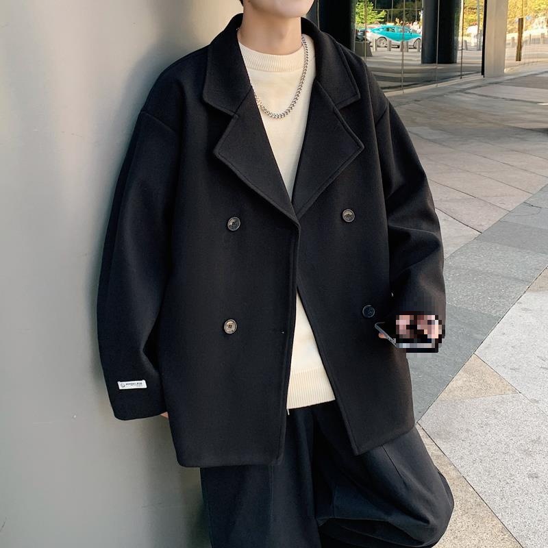 Men's Casual Double-breasted Wool Coat