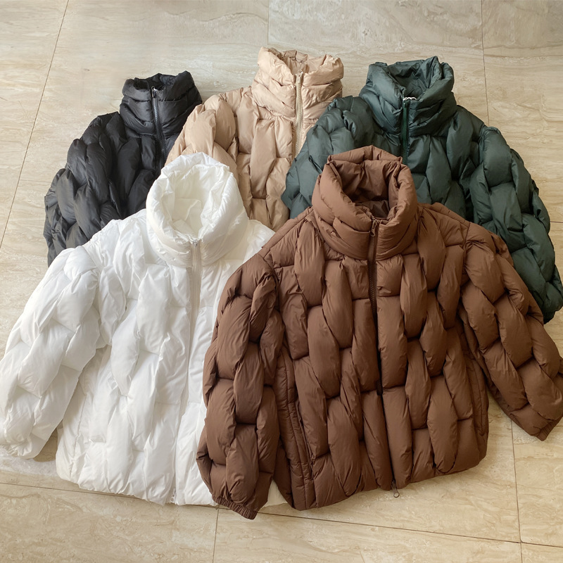 Loose Large Size Braided Down Cotton Jacket Couples Cotton-padded Jacket