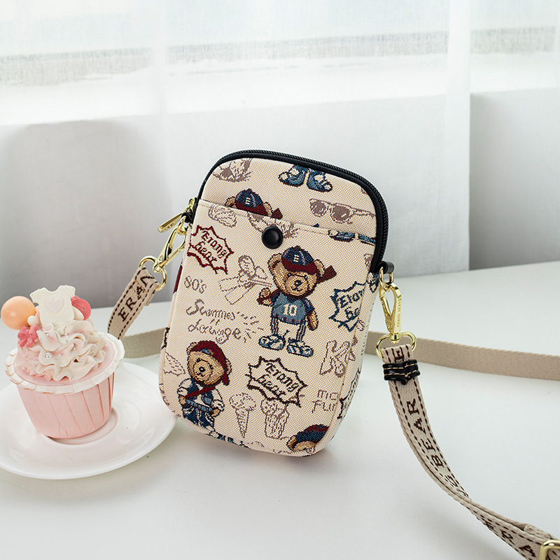 Embroidered Fashionable Phone Bag Womens Crossbodyc