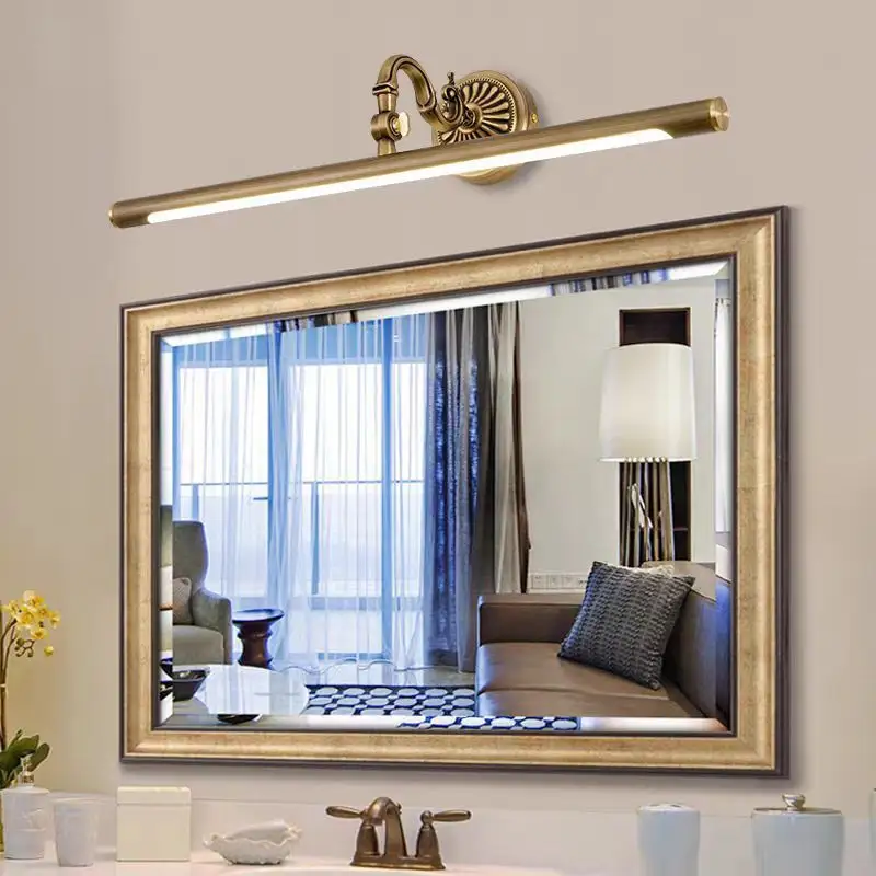All Copper European Mirror Front Lamp Bathroom